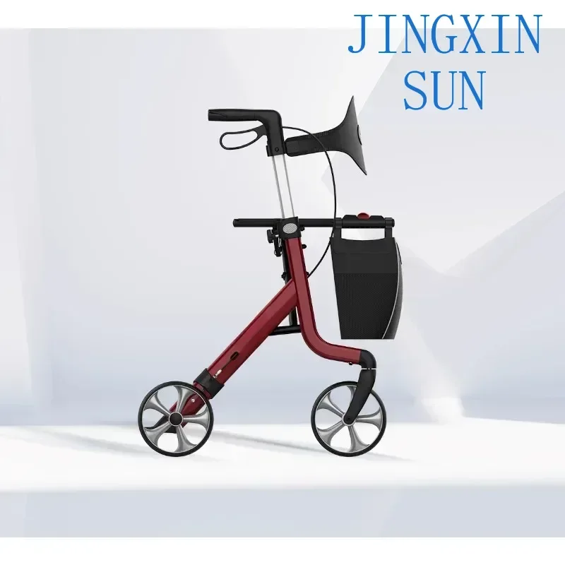Elderly walker, can be pushed or sat, free of installation of travel and shopping hand push transportation artifact