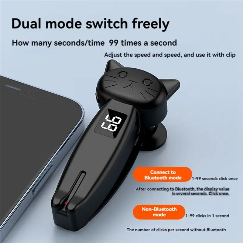 B68A Remote Control Page Turner E-Reader Controller Bluetooth Phone Screen Auto Clicker Camera Shutter For Live Streaming