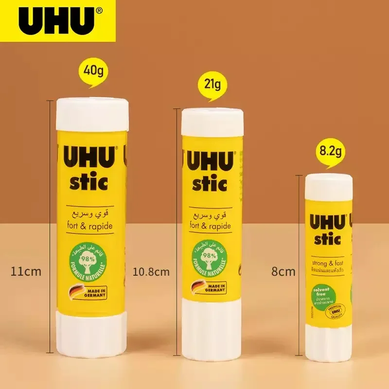 

UHU Stic 3Pcs Glue Stick for Paper DIY Office Craft Safe Non-Toxic Firm Bonding - Original Product