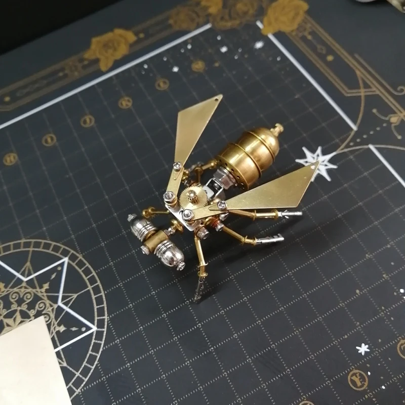 DIY Metal Assembly Small Flying Insects Model Kits 3D Puzzel Toy for Kids Adults Steampunk Mechanical Assemble Kit Handmade Gift