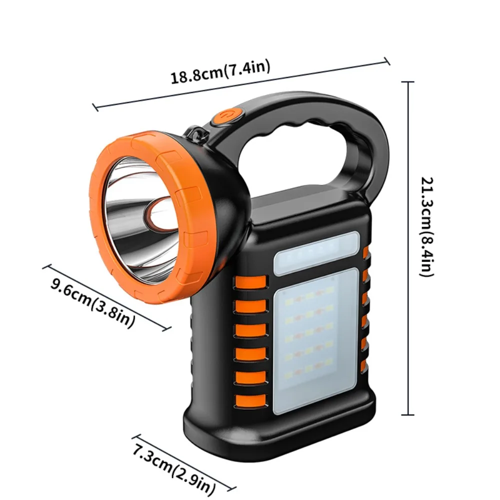 New Solar Rechargeable Handheld Work Light LED Multifunctional Long‑Lasting Torch for Camping Auto Repair Outdoor Maintenance