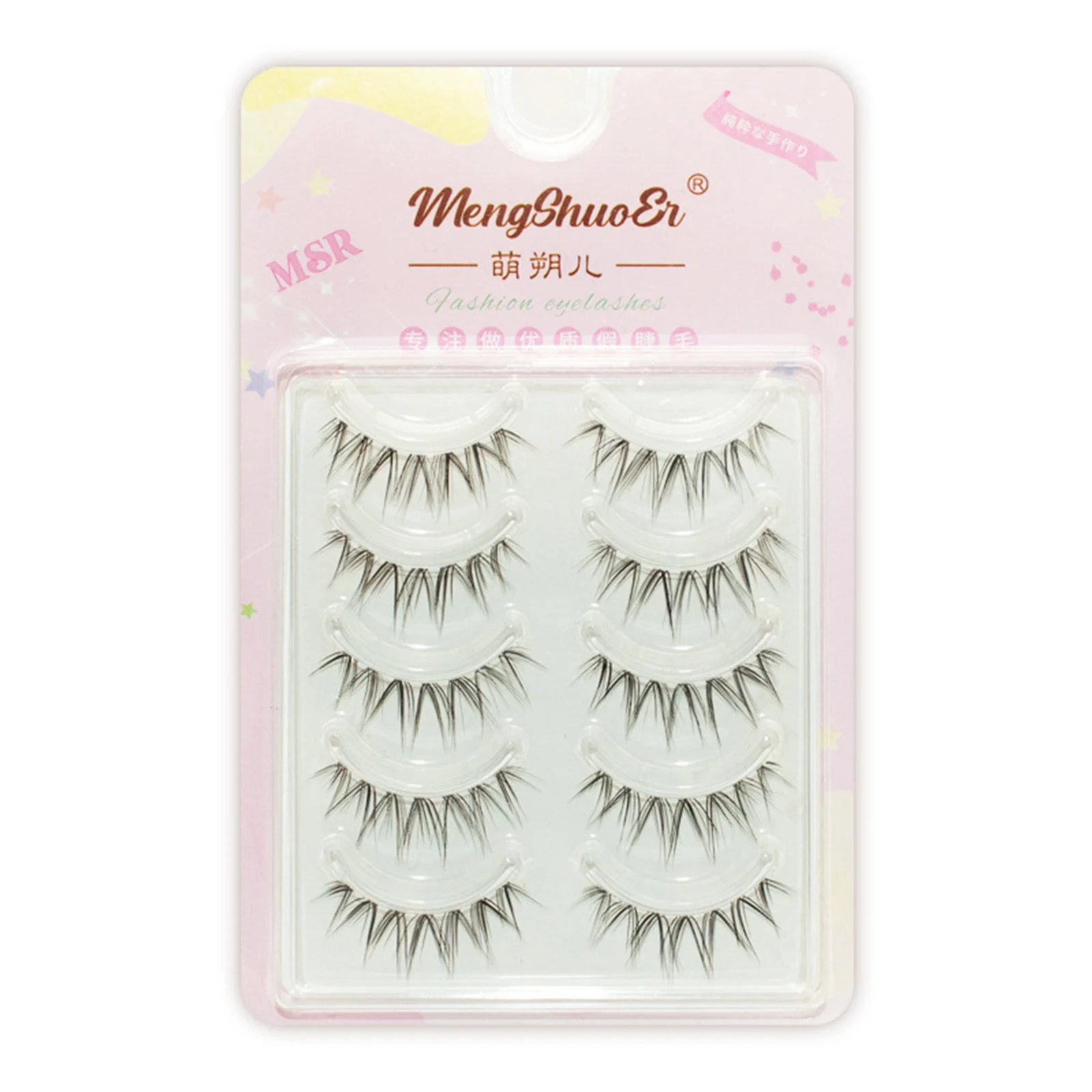 V-vorm Duivel Valse Wimpers strips Transparante Band Natuurlijke Dikke Lash manga dagelijkse wimper voor vrouwen Make-up