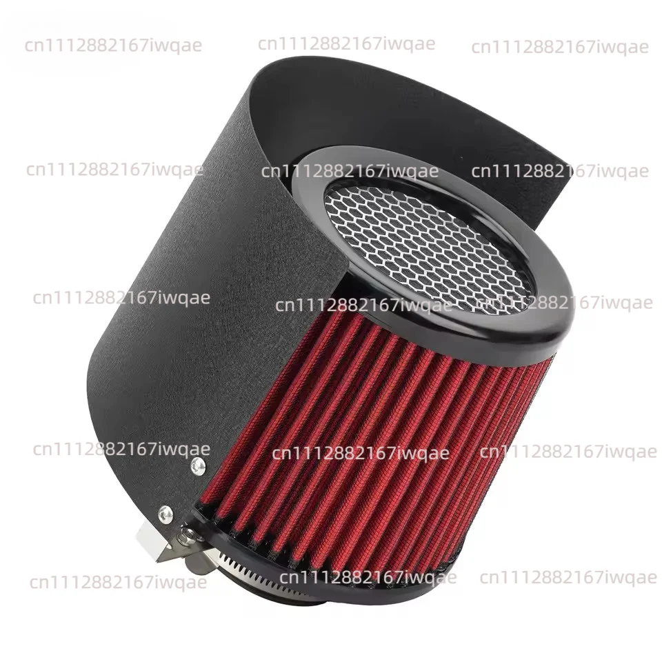 Universal Car Modified Mushroom Head Air Filter Heat Shield, Stainless Steel Adjustable Windshield Protective Cover