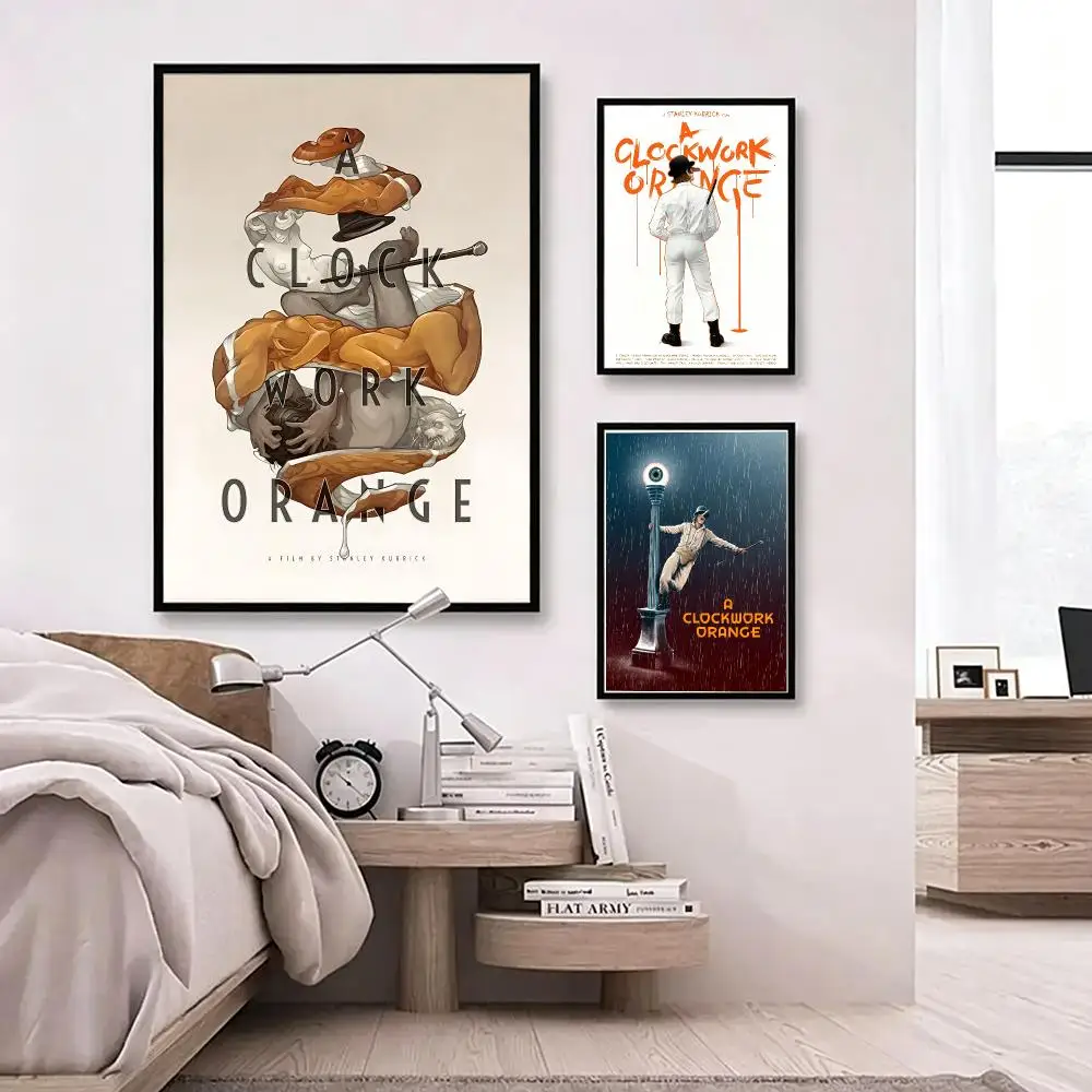movie A Clockwork Orange Poster Poster HD Waterproof Self-adhesive Art Print Wall Decor for Bedroom Living Room Gift