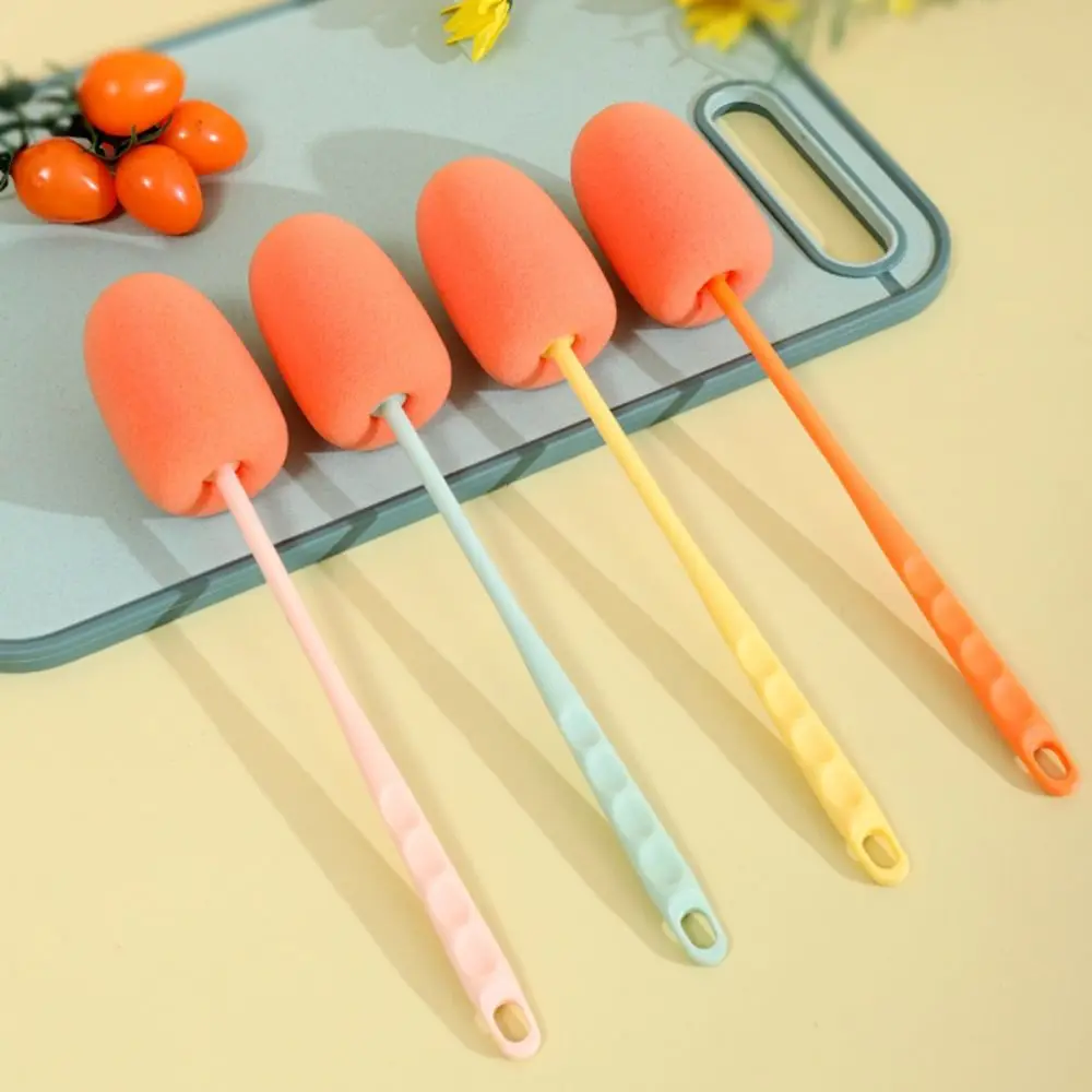 High Quality Long Handle Sponge Brushes Multifunctional Portable Cup Brush 360 Degree Household Bottle Brush