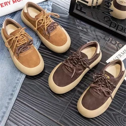 2024 New Genuine Leather Women's Shoes Korean Version Soft Sole Breathable Internet Famous Thick Sole Casual Sports Board Shoes