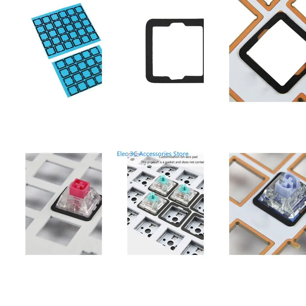 Y51A 120pcs IXPE EVA Pad For Hot Swappable Mechanical Keyboard Switch Reduce Noise DIY Keyboard Kits Mute Foam Pads