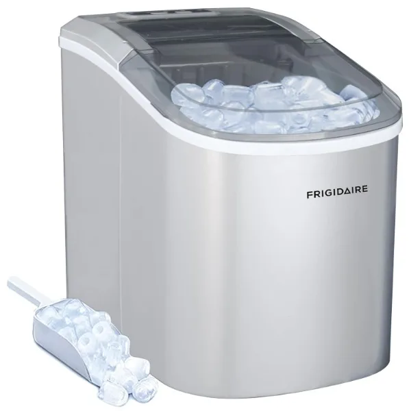 

FRIGIDAIRE EFIC189-Silver Compact Ice Maker, 26 lb per Day, Silver (Packaging May Vary)