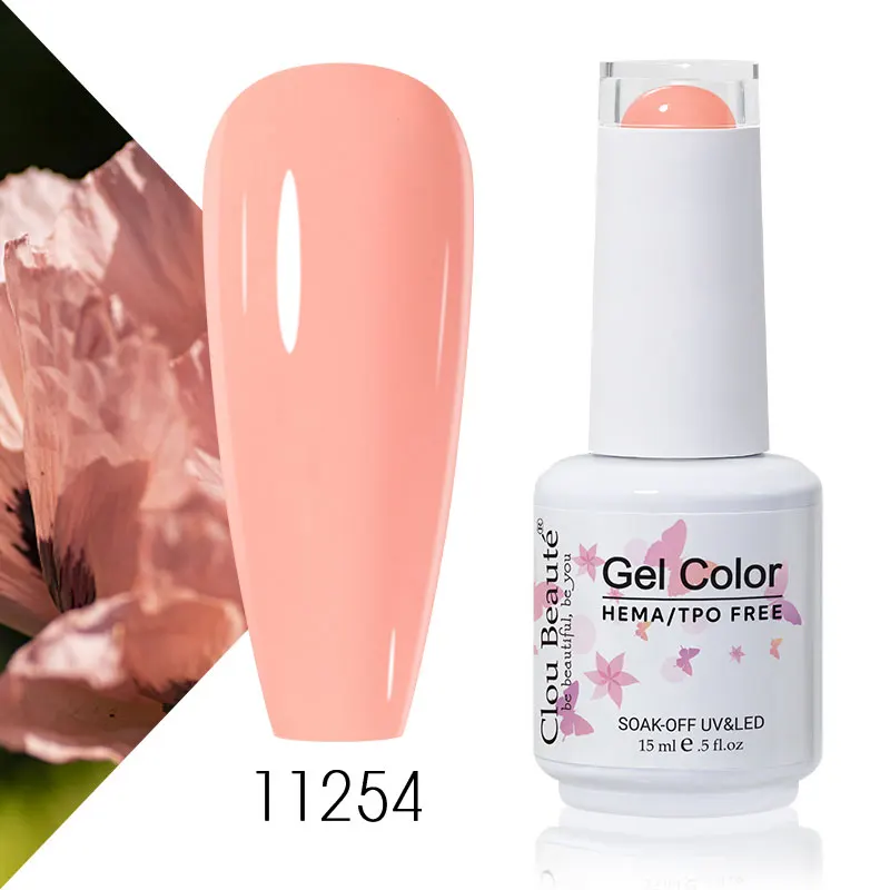 Clou Beaute 56 Kleuren Gel Nagellak Pastal Roze Groen Lavendel UV Nagelgel Losweken UV Vernis Macaron Gel Verf 15 ml Nail Art