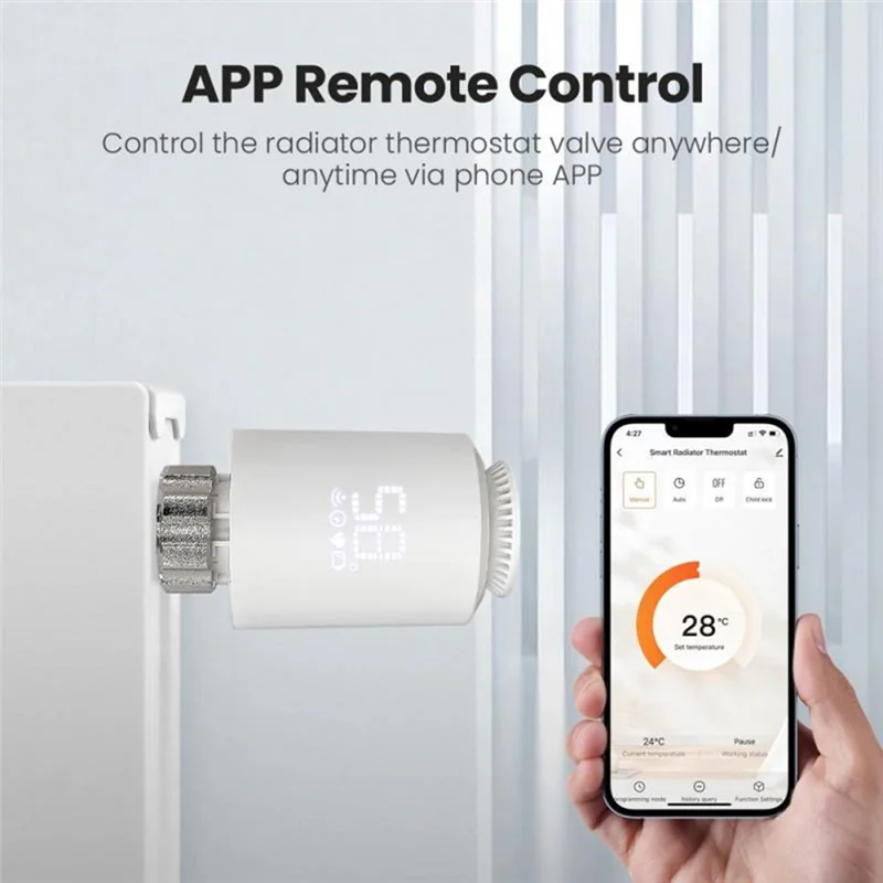 Умный термостат Tuya Zigbee, термостатический радиаторный клапан, умный дом, отопление, замораживающая защита, дистанционное групповое управление