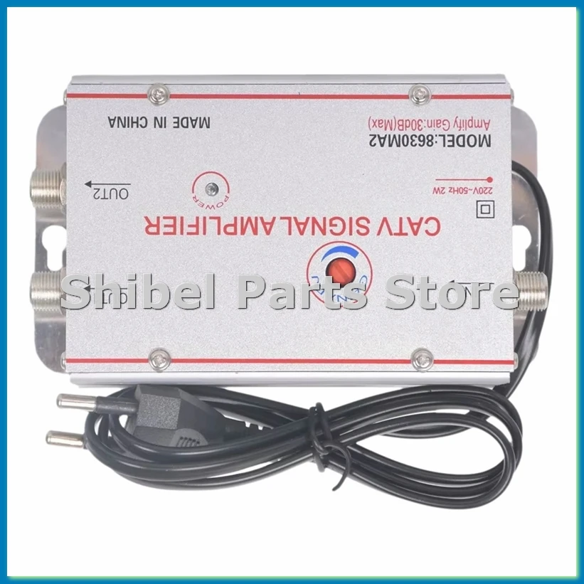 8630MA2 30dB Cable TV Splitter Amplifier Digital TV Antenna Signal Booster Home TV Equipments 45Mhz to 860MHz EU Plug-A86Z