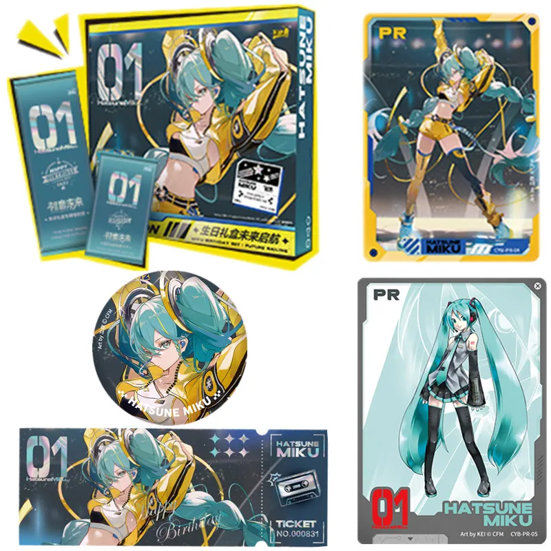 

KAYOU Hatsune Miku Card Fun Setting Sail for The Future Laser Ticket Special Package Years Collection Cards Children Toys Gifts