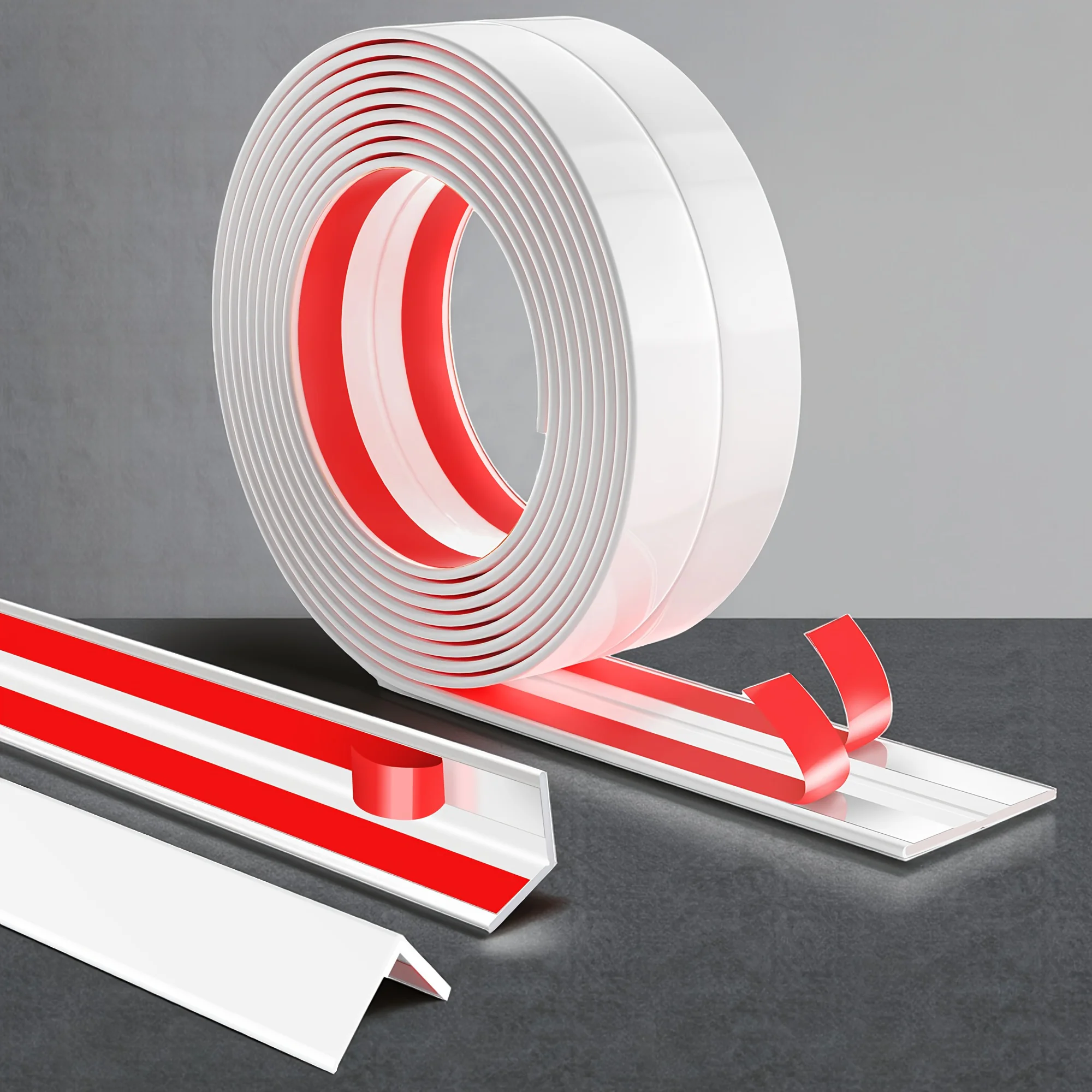 (Length: 9.84 Feet/3 Meters) Self-Adhesive PVC Edge Protector, L-Shaped Equilateral Suitable For Inner And Outer Corners.