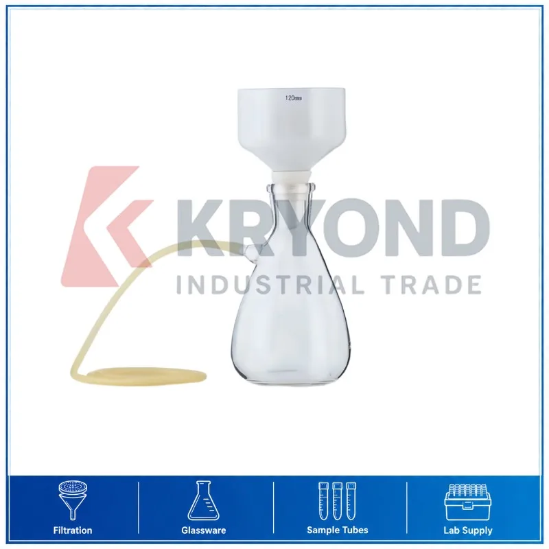 Laboratory Vacuum Filter Bottle Set 125ml 250ml 500ml 1000ml Glass Filtration System Vacuum Equipment Research Use Series Models