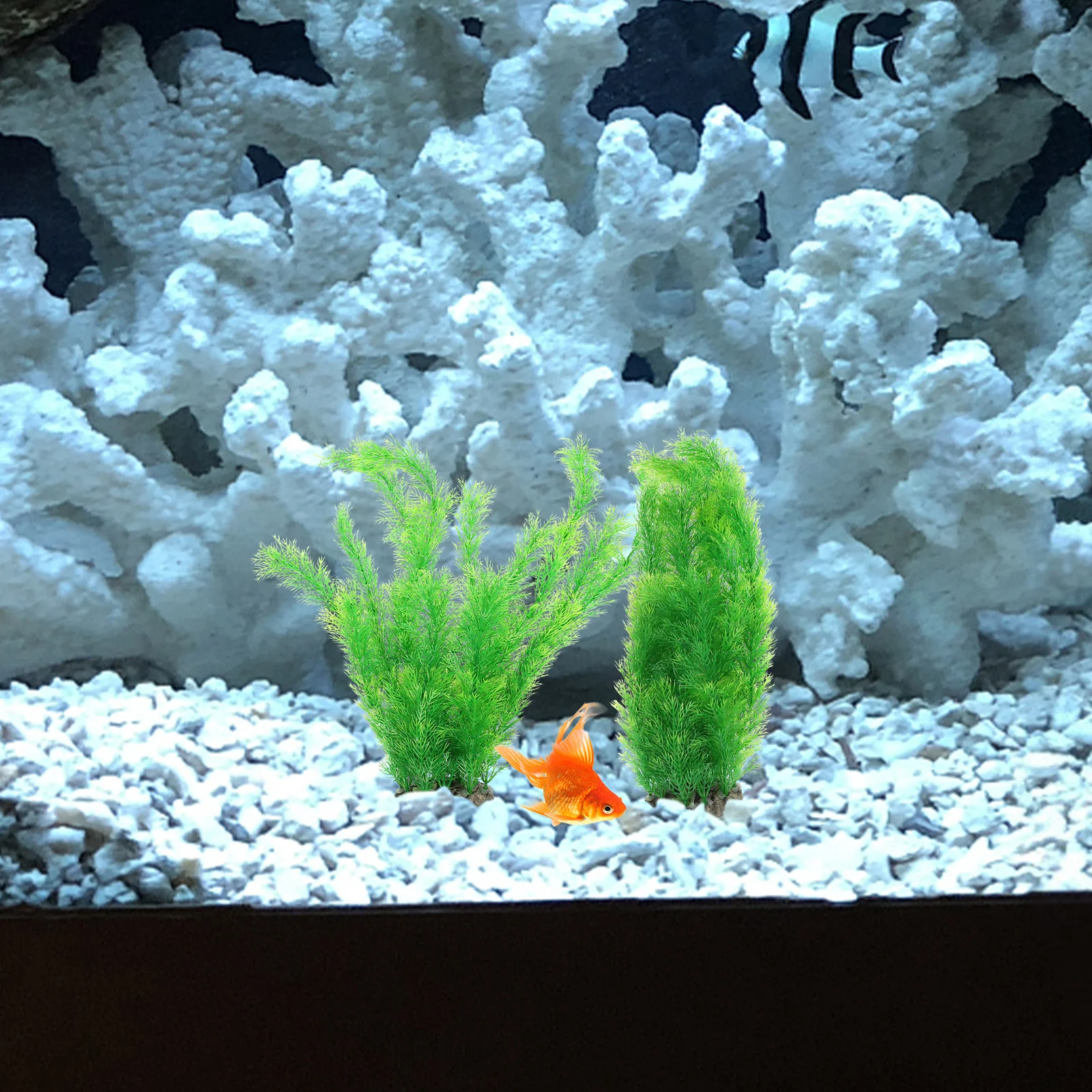 

Premium Resin Aquarium Plant Realistic Fake Water Grass Decorative Ornament for Fish Tank Home Office Table Top Decoration Vivid