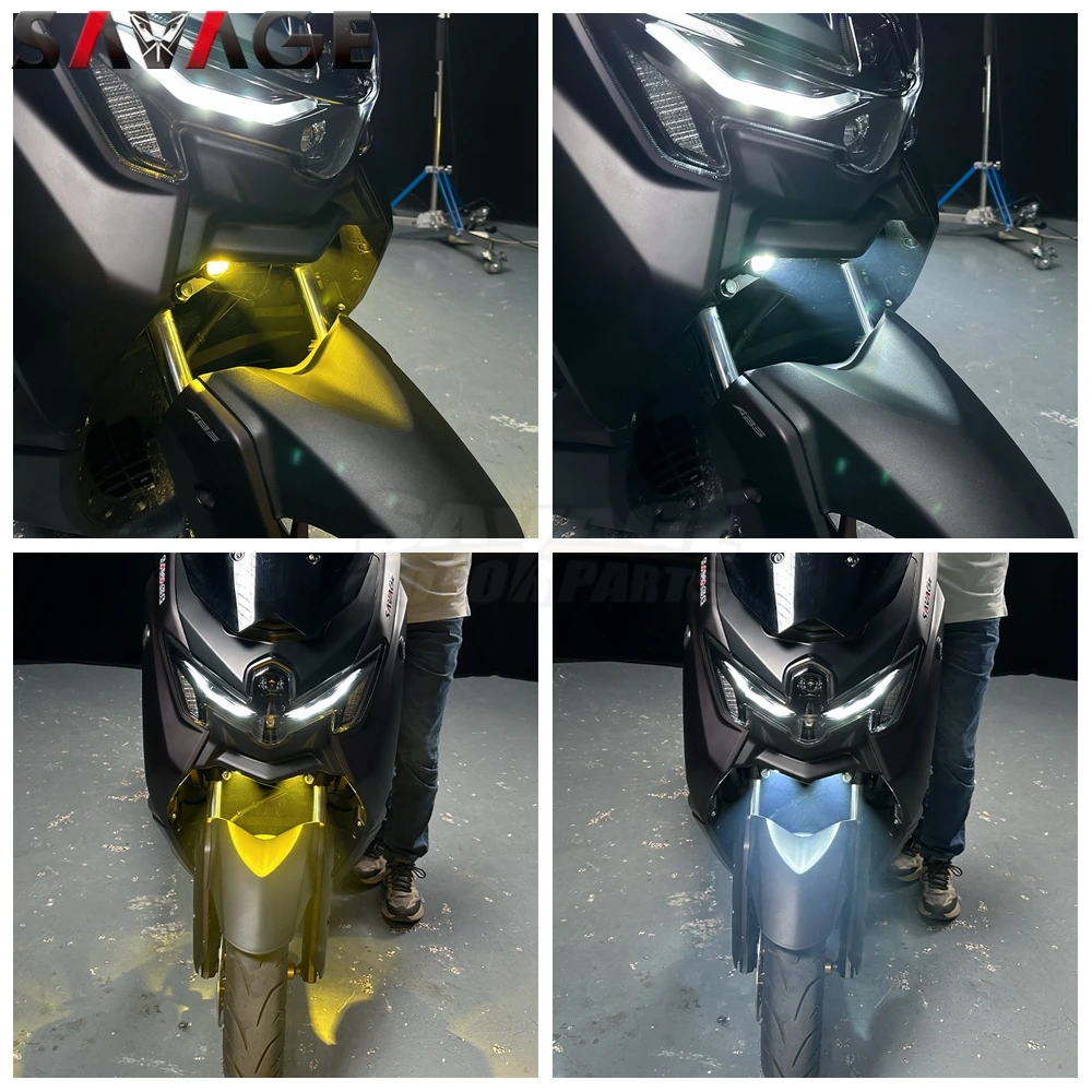 2025 NMAX155 Motorcycle Headlight Fog Lights For Yamaha NMAX 155 Turbo Motorcycle Led Auxiliary Driving Light Spotlight Headlamp