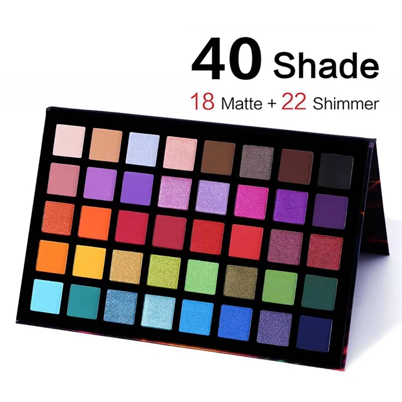 GLAZZI Eye Shadow Palette 40 Color Colorful Artist Shimmer Glitter Matte Pigmented Powder Pressed