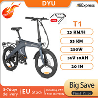 DYU T1 36V 10Ah 250W Folding Electric Bike 20 inch  25km/h range 55km Magnesium alloy frame