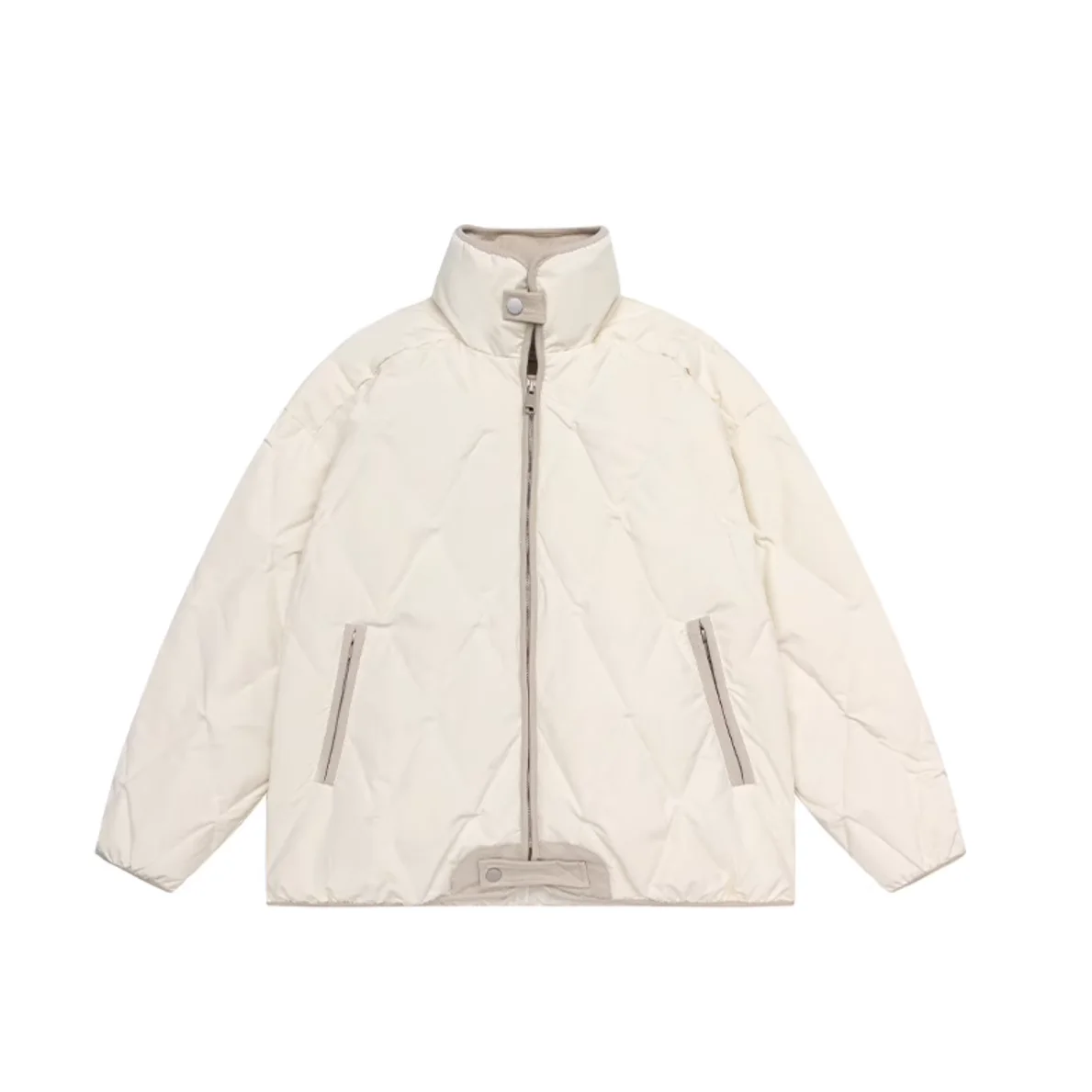 Oversize Cotton Jacket Women's down Quilted Coat Korean Style Loose Fit Autumn Winter New Arrival Thickened Zipper Closure