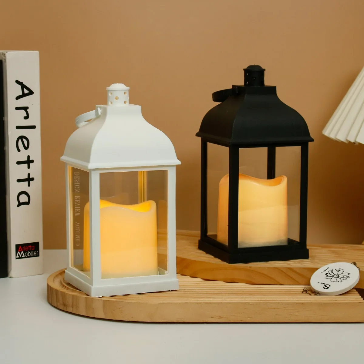 المحمولة LED مصابيح شمعة ليلة التخييم خيمة الفوانيس في الهواء الطلق حديقة مكتب عطلة جو الرجعية ليلة ضوء مصابيح الزخرفية #3