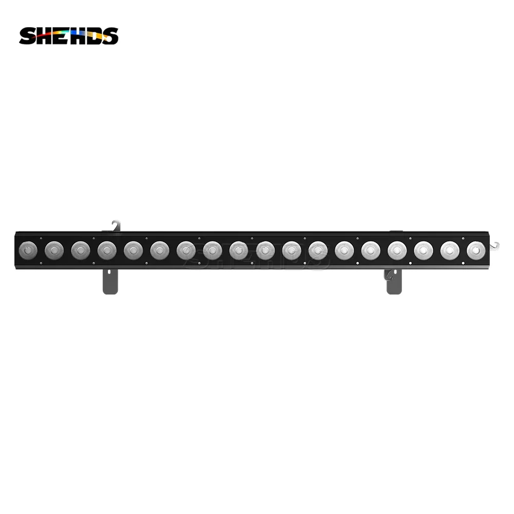 SHEHDS LED 18x18W RGBWA UV 6in1 Wash Wall Light PMMA Acrylic Material Lenses Uniform Color Mixing Effect for DJ Disco Home Party