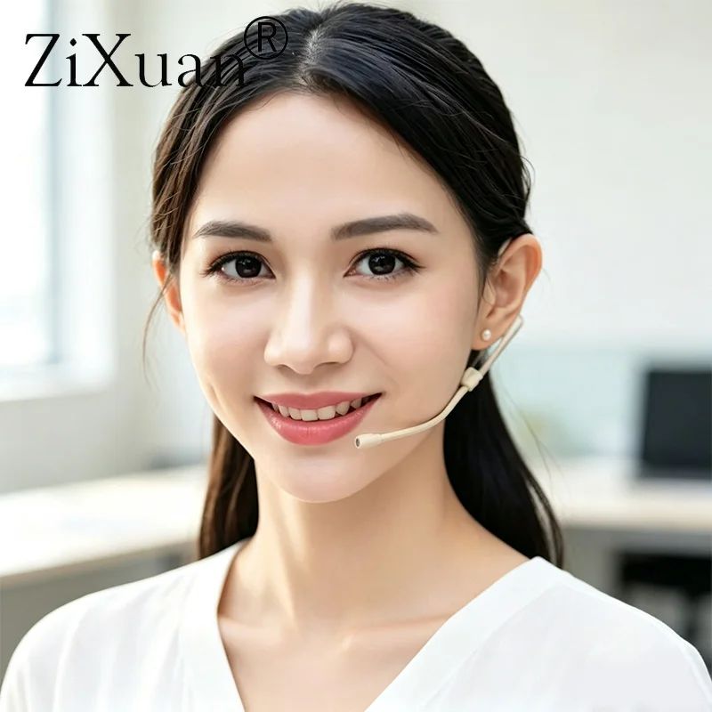 Cardioid Condenser Headset Microphone 3.5mm Jack Stereo Screw Lock for Sennheiser Interview Wireless Mic Audio Studio