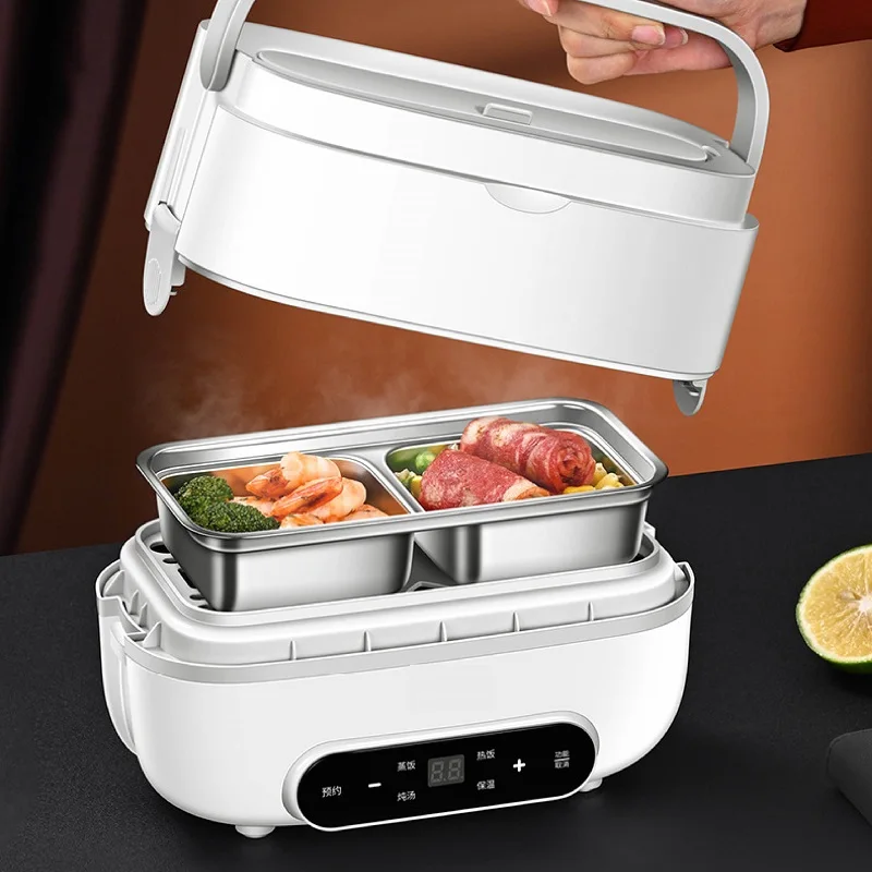 1100ml Smart Electric Lunch Box Office Keep Warm Heated Lunch Box Water-free Appointment Breakfast Machine Food Heater 220V