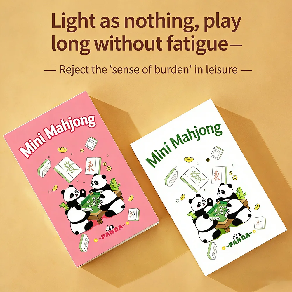 

Mini Portable Mahjong Set Travel Compact 144 Small Mahjong Tiles with Storage Box for Camping Dorm & Outdoor Use