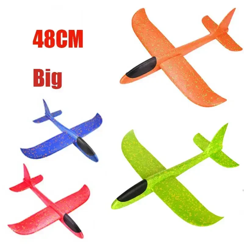 DIY Planes 37/48 CM Hand Throw Airplane EPP Foam Launch Fly Glider Model Aircraft Outdoor Fun Toys for Children Party Game Gift