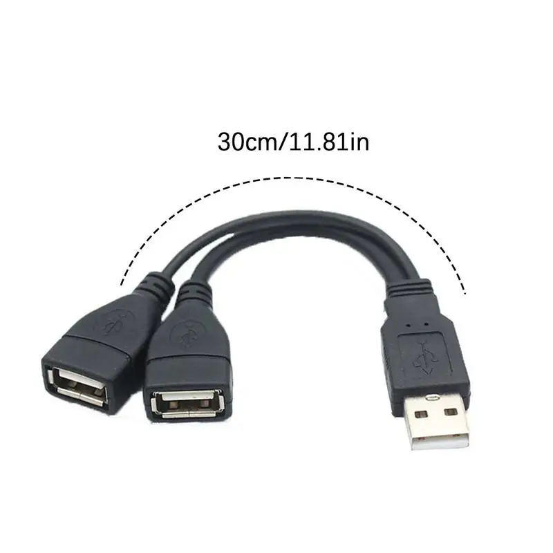 Splitter USB per auto Cavo Y ad alta velocità Splitter porta USB Splitter USB Y Splitter USB versatile Cavo USB femmina a USB maschio per