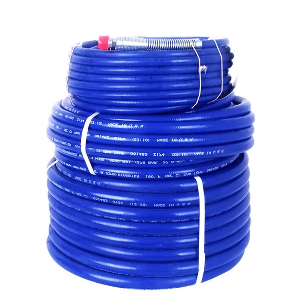 10 متر // 15 متر/20 متر/30 متر 1/4 "بخاخ طلاء بدون هواء قطع غيار خرطوم بخاخ طلاء بخاخ طلاء خرطوم ضغط عالي BSP 3300Psi