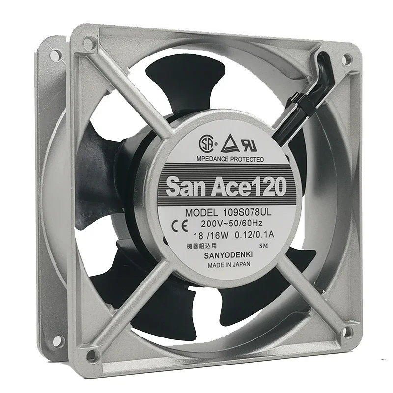+New 12cm For 109S078UL 200V 50/60hz 0.12/0.1a 12038 120*120*38mm aluminum frame equipment fan