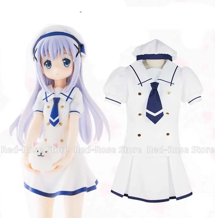 Is the order a rabbit? Kafuu Chino Cosplay Desu ka Gochuumon wa Usagi Desuka Costume Custom Made