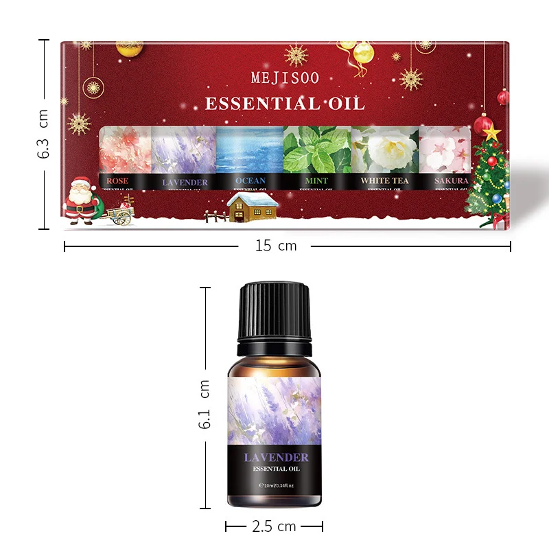 Christmas Thanksgiving Essential Gift Set Rose & Lavender Blend,Water-Soluble Aromatherapy Oils for Diffuser Holiday Gift Set