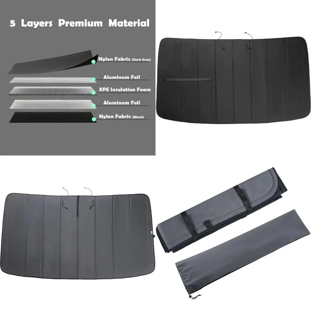 

Утепленный чехол на лобовое стекло для Sprinter NCV3/VS30 2007-2025, затемняющие шторки для незаметного кемпинга - серый