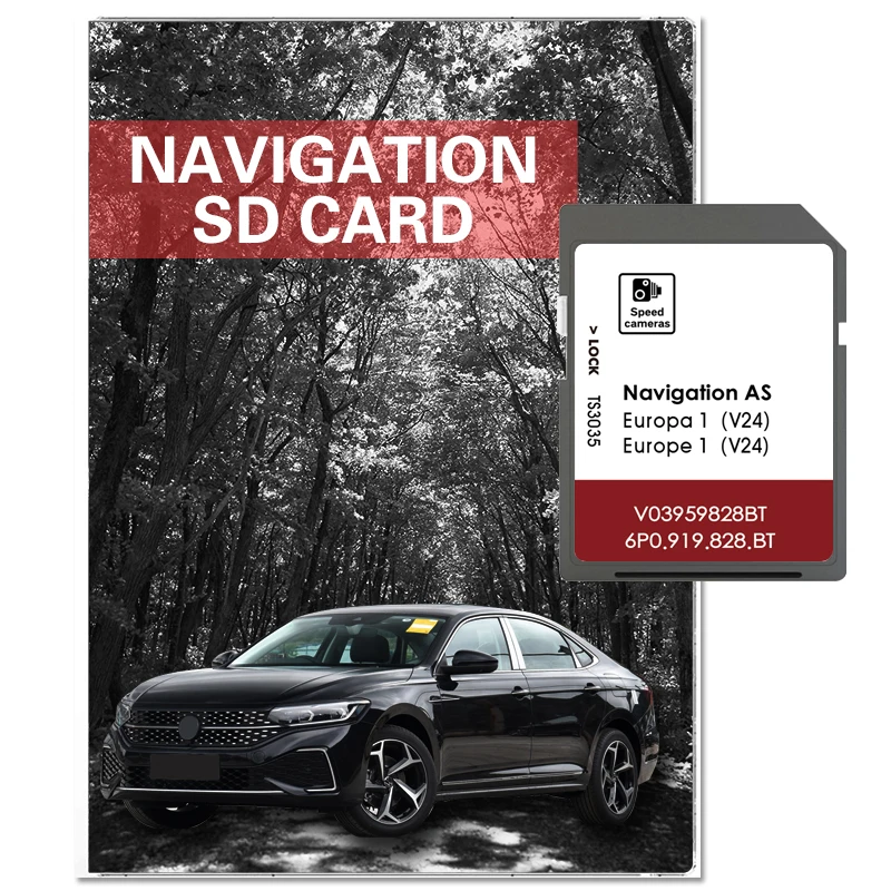for Seat AS V24 MIB2 GEN2 Leon Ateca Ibiza Toledo Alhambra Car SD Card UK EU Maps 2026 Version Cover Germany Spain Netherlands