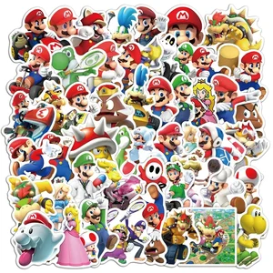Kartun Super Mario Bros Permainan Stiker Anime Stiker untuk Laptop Skateboard Gitar Notebook Koper Tahan Air Stiker Mainan Anak 6 stiker buzz lightyear penjualan terbaik - №