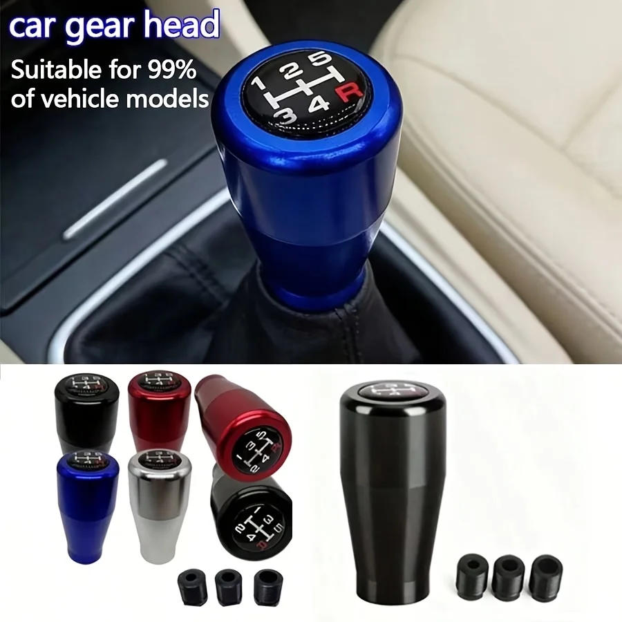 1pc Car Modification Accessories Gear Head Aluminum Alloy Racing Personalized 5-Speed Universal Gear Head