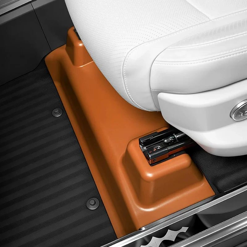 For BYD Ti7 Leopard Titanium 7 Car Under Seat Corner Guard Seat Slide Rails Protector Cover Anti-Kick Decor ABS Accessories