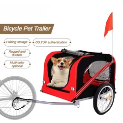 Dog Bike Trailer Outdoor Trolley Ride Strong and Durable Foldable Travel Trailer Portable Pet Products Supplies Carriers