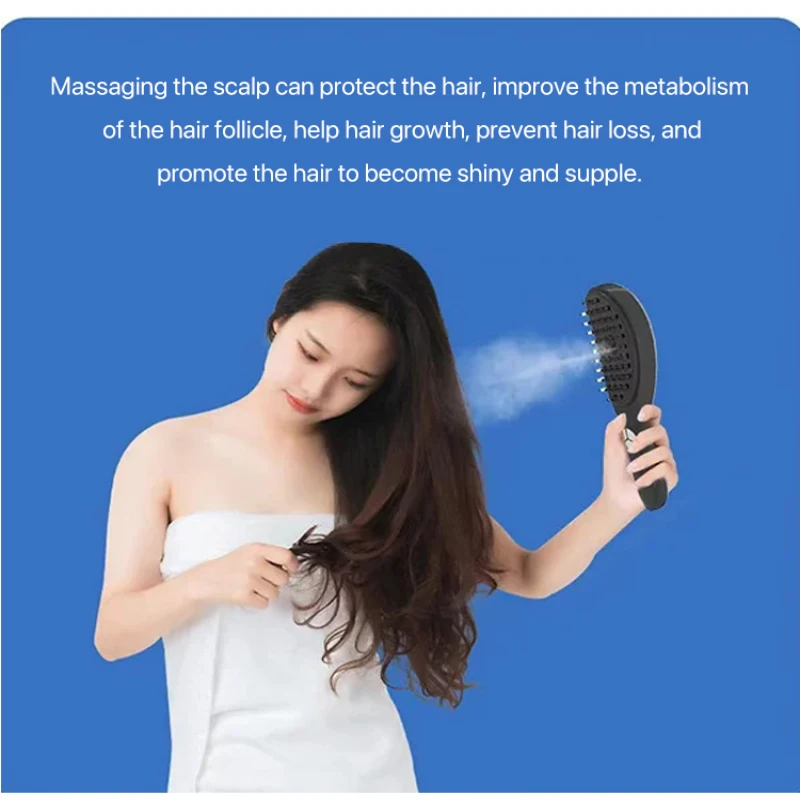 Electric Spray Massage Comb Micro Current Head Meridian Loss Scalp Red Anti Hair and Physiotherapy Nourish Blue Massager Li M7B2