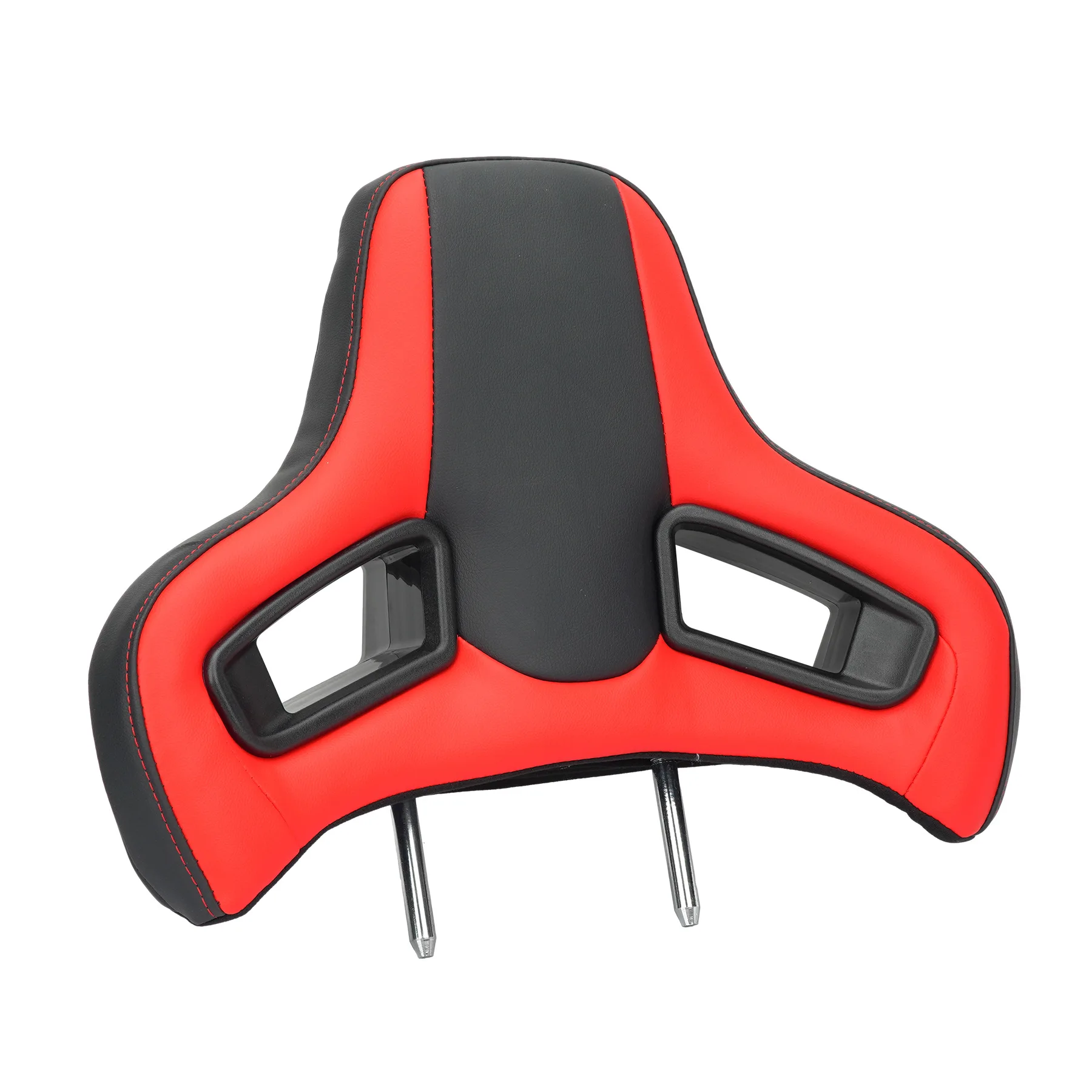 

Universal Insert Racing Seat Headrest Cushion - Premium PVC Support for Sports Car Bucket Seats (Black/Red)
