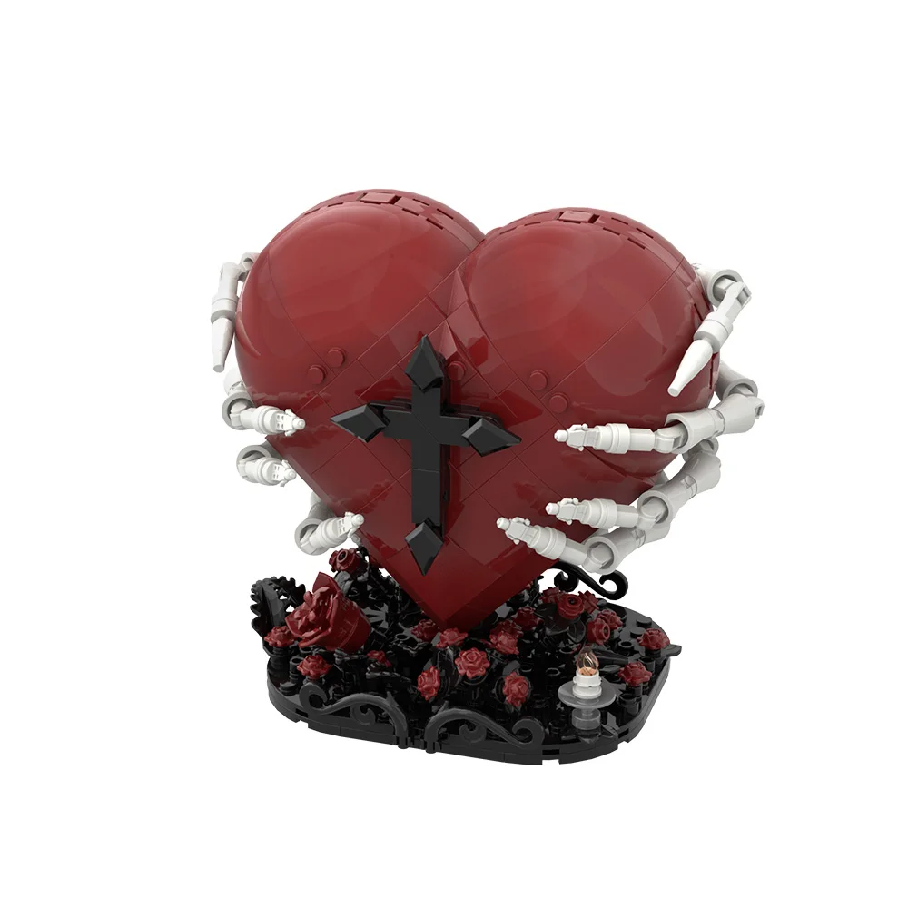 MOC Gothic Sacred Heart Building Blocks Model Jesus Christian Sacred Heart Bricks Assemble Educational Toys Kids Birthday Gifts