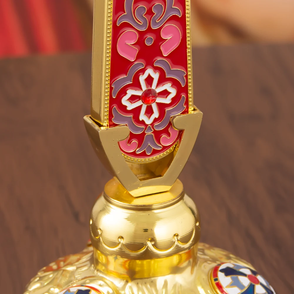 HTISOK Orthodoxes Altarkreuz im Byzantinischen Stil, Vergoldet, Emailliert, Stehendes Jesus-Kruzifix zur Kirchendekoration, Orthodoxes Kreuz – Detail 16