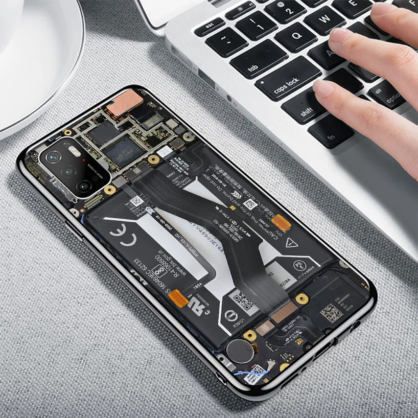 Motherboard Circuit Funny Pattern Phone Case For Xiaomi Poco X7 X6 X5 Pro F7 Ultra Redmi 15C 15 13C 13 12C 12 10 10A 10C 9 9A 9C