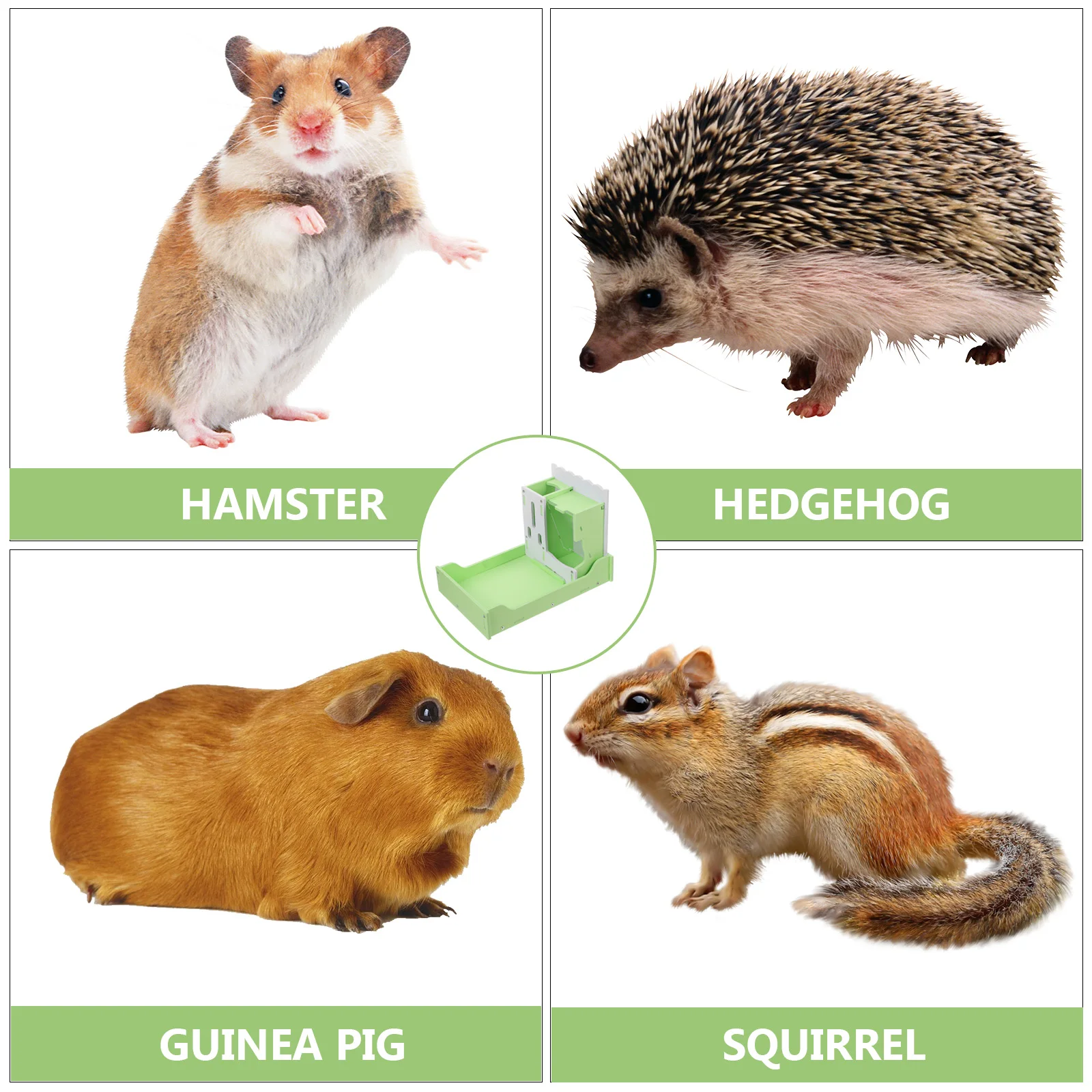 

3 in Feeder and Water Bottle Hamster Small Animal Toy Plaything Hedgehog Ecological Board Feeding