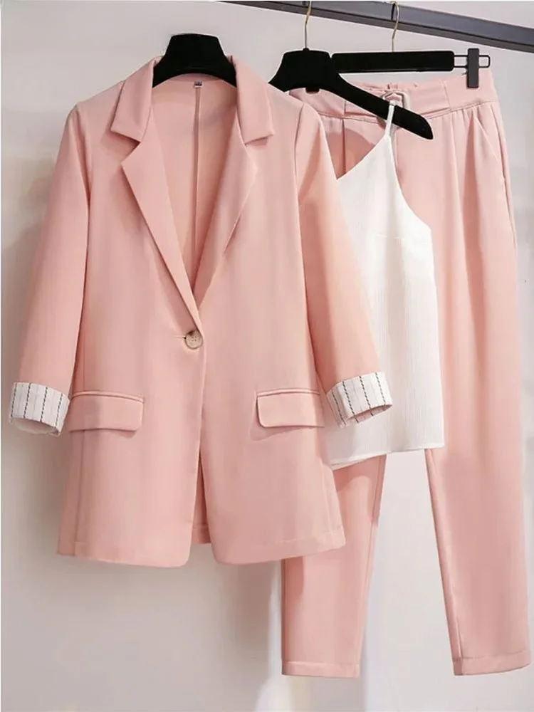 

Ele Korean Sle plus Size Women's Suit Spring 2023 Faionable Ladies Casual Comfortable Workwear
