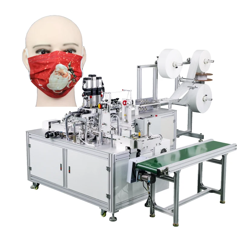 Ultrasonic Face Mask Inner Earloop Welding Machine 3ply Face Masks Counting and Stacking Machine