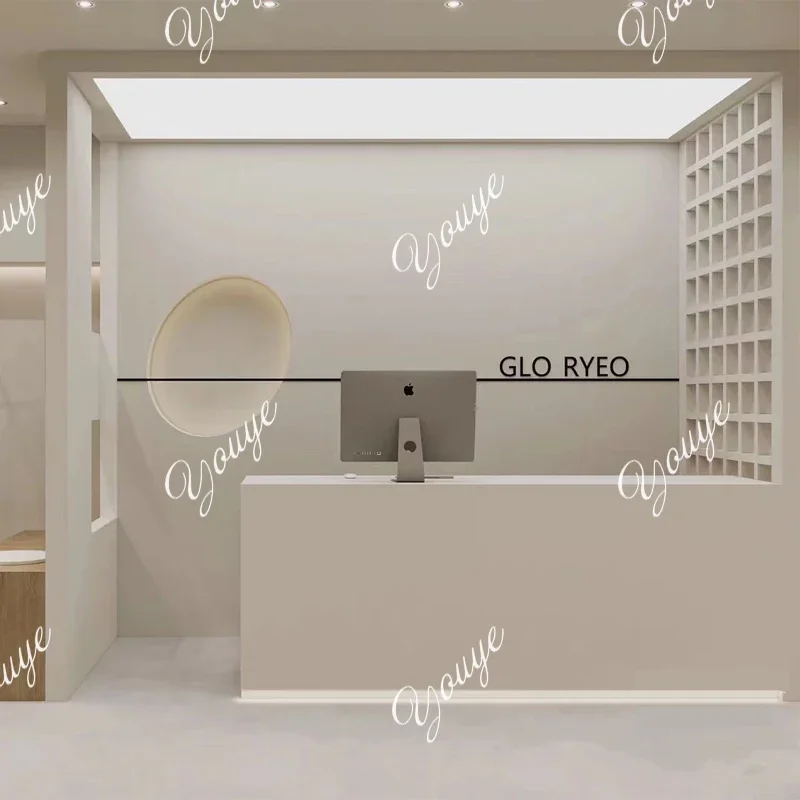 A63 منظمات تصميم مكاتب الاستقبال بار جمالي بسيط أفضل مكاتب استقبال الشركة الجمال الفاخر Escritorio أثاث المكاتب #1