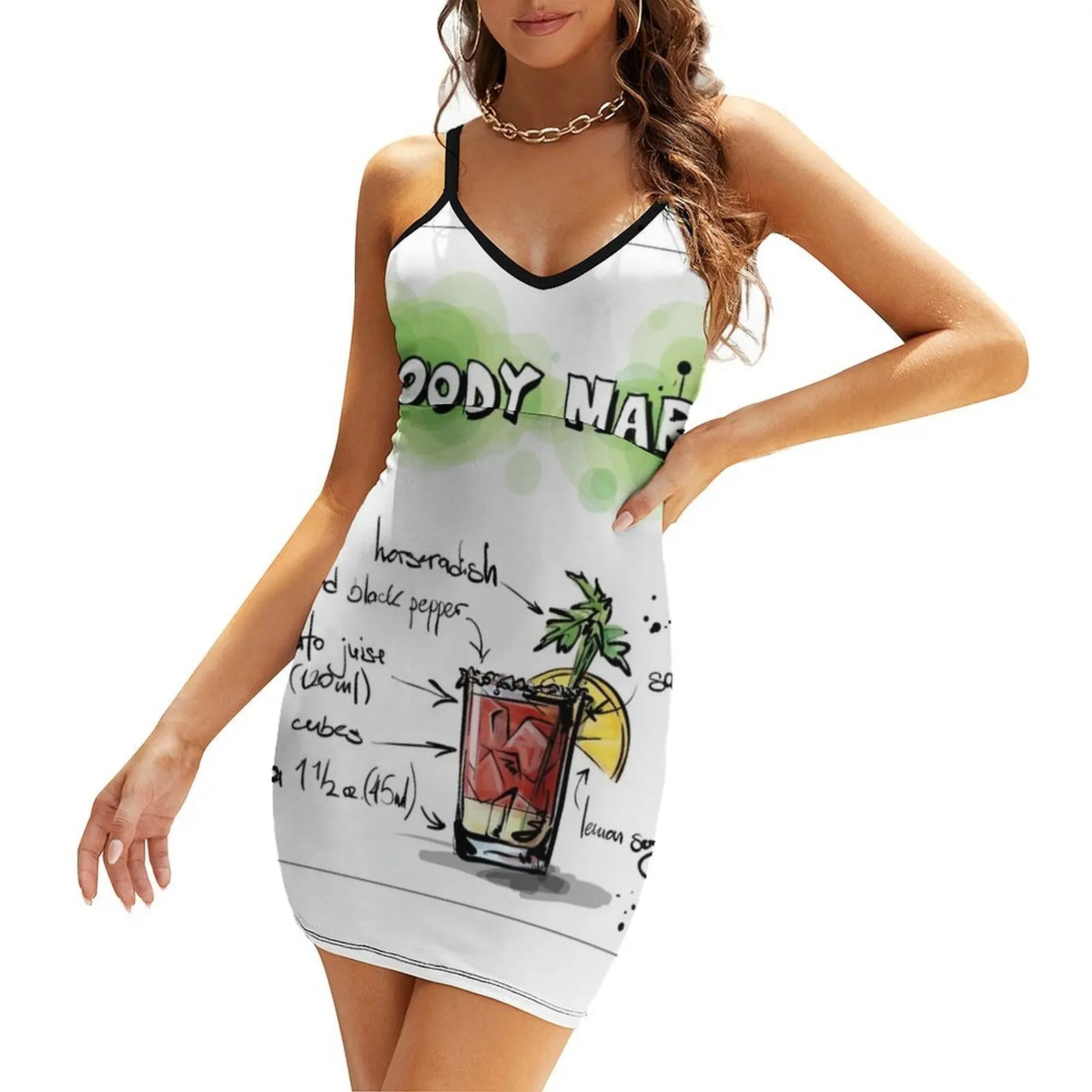 

Bloody Mary Brunch Cocktail Party Sling Dress Women's evening dress dresses korean style Dress vintage Woman dresses